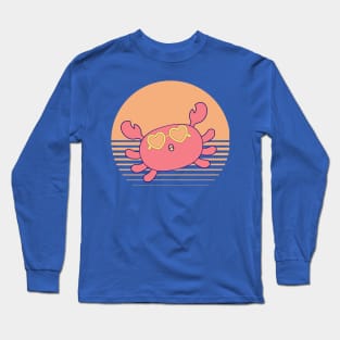 Oh Crab in the Sun - Kawaii Cute, Funny Pun Summer Gift, Oh Crap Long Sleeve T-Shirt